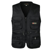 Men's Outdoor Vest Multi Pocket Functional Photo Advertising Fishing Large Size